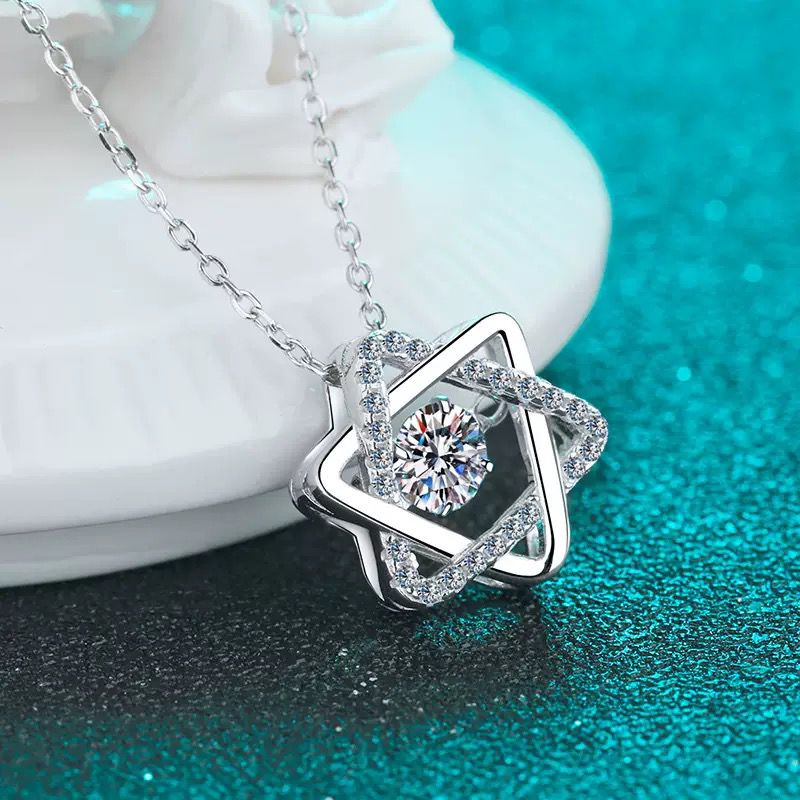 Moissanite Star of David Pendant Necklace -0.5 ct-1