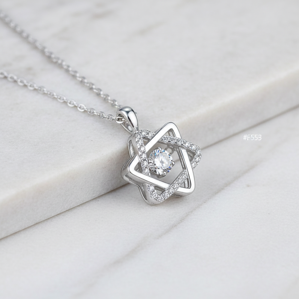 Moissanite Star of David Pendant Necklace