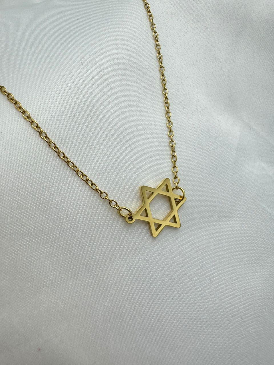 Sideways Star of David Necklace in 18k Gold Filled-3